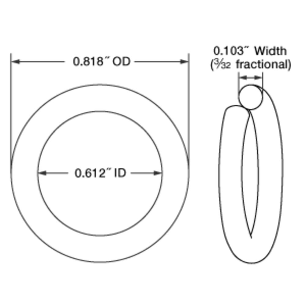 O-Ring AS114 70 Duro .818"OD .103"CS