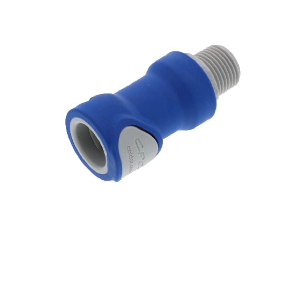 NS6D10008BSPTMBLU Valved Male Thread Coupling Body 1/2 BSPT