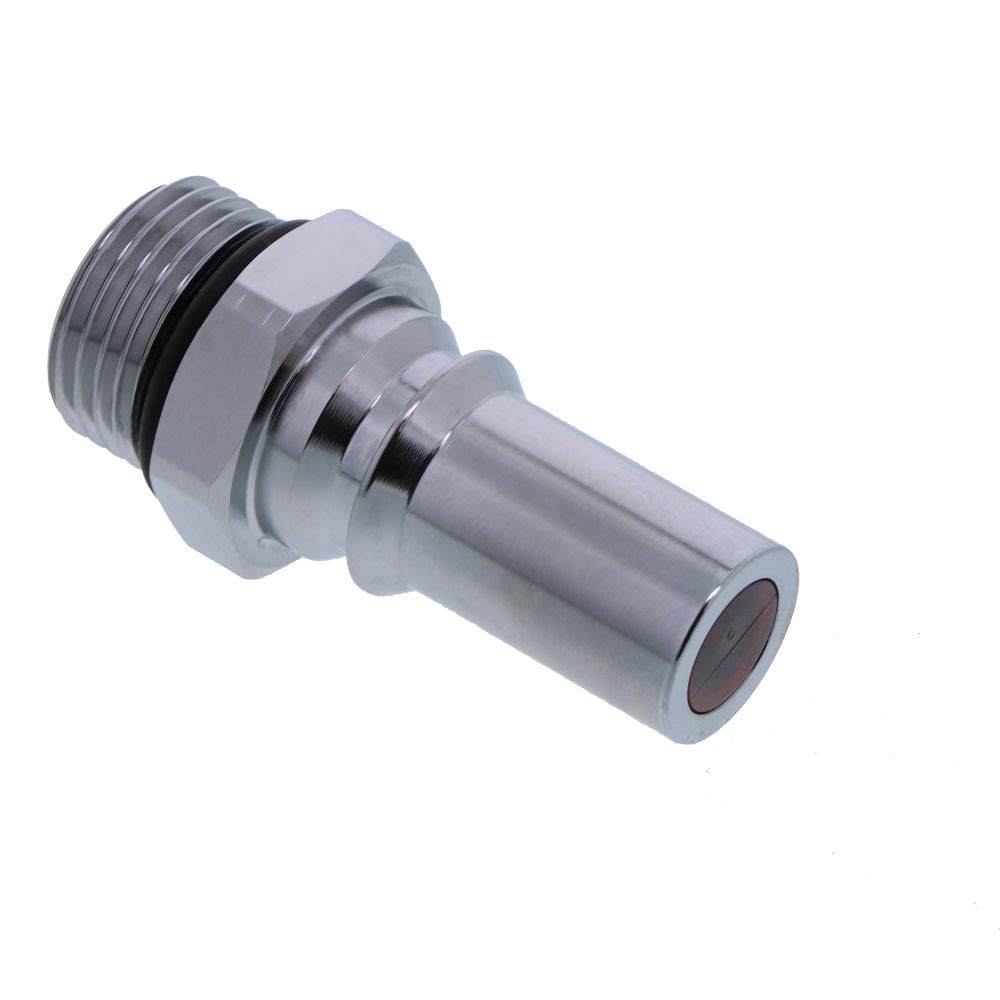 LQ6D46008RED Valved Straight Thread Liquid Cooling Coupling Insert 1/2 SAE Warm Red