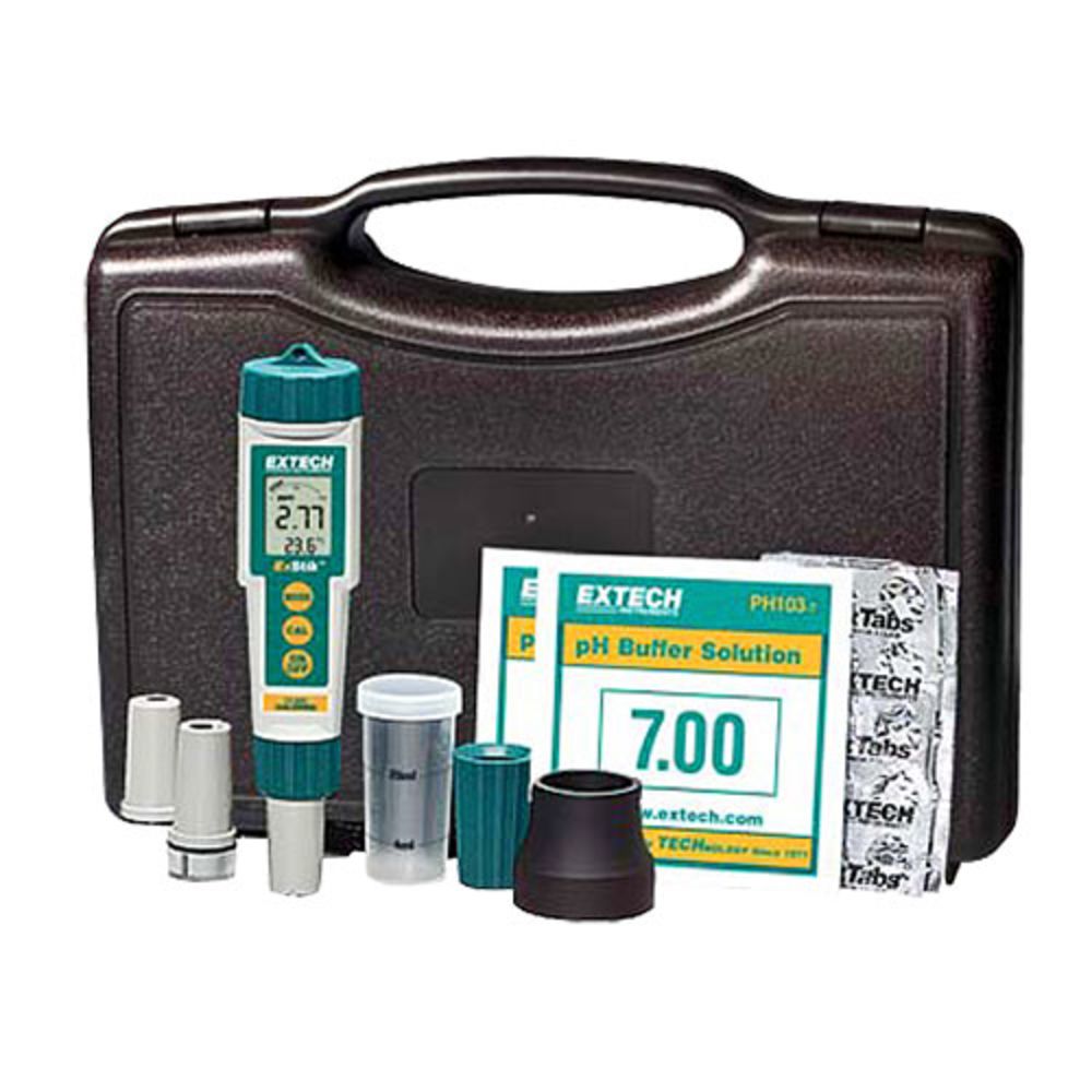Extech EX900-R ExStik 4-in-1 Chlorine, pH, ORP and Temp Handheld Meter Kit