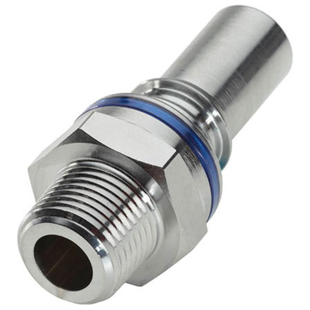LQ6D24006BLU Valved Pipe Thread Liquid Cooling Coupling Insert 3/8 NPT Cool Blue