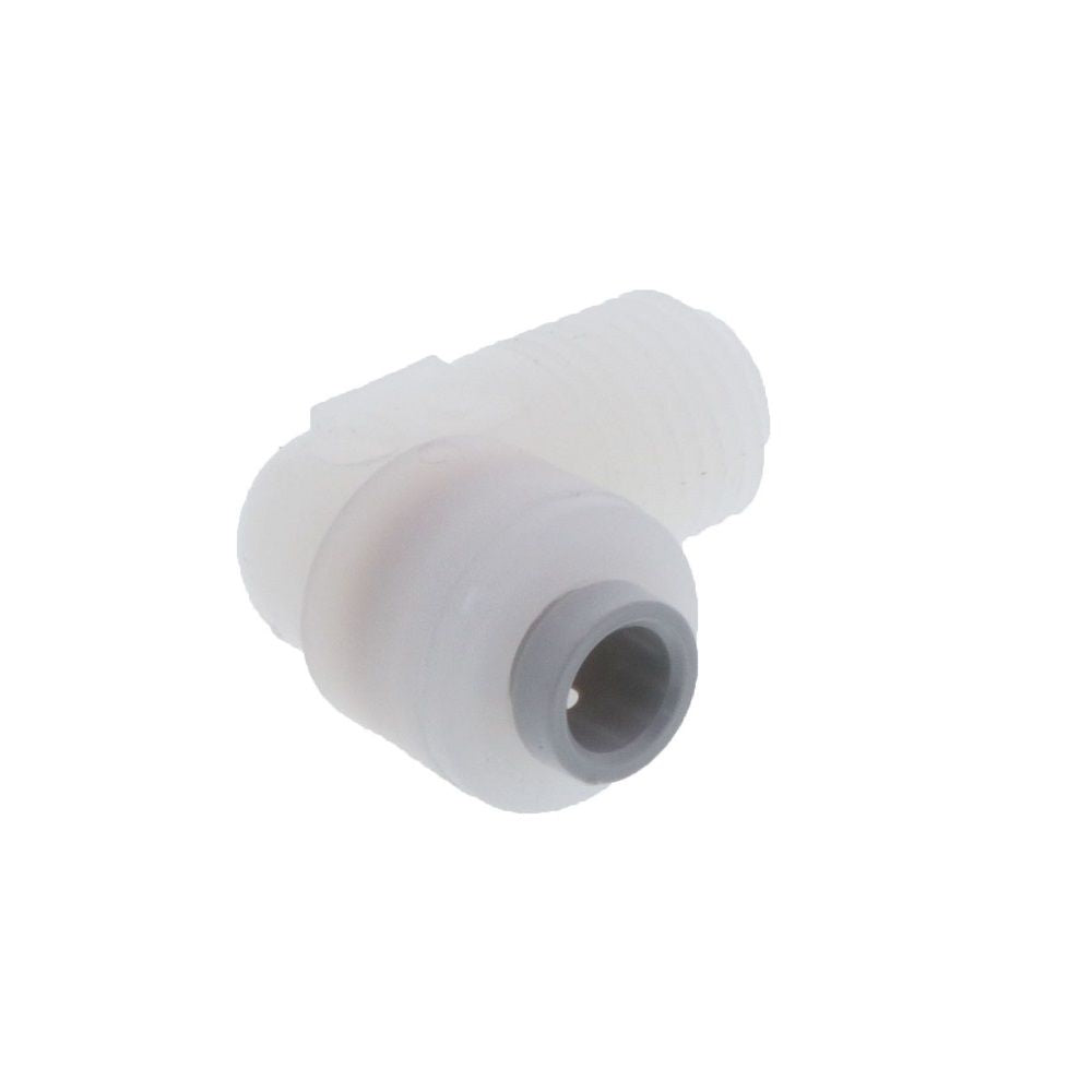 Kynar PVDF Male Elbow - 1/4 x 1/4 NPTF