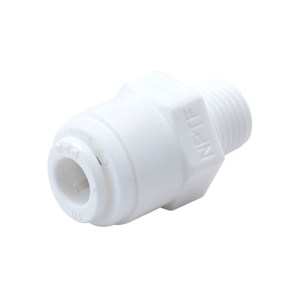 NeoFit - Acetal White Male Connector 1/4" tube x 1/8"NPTF