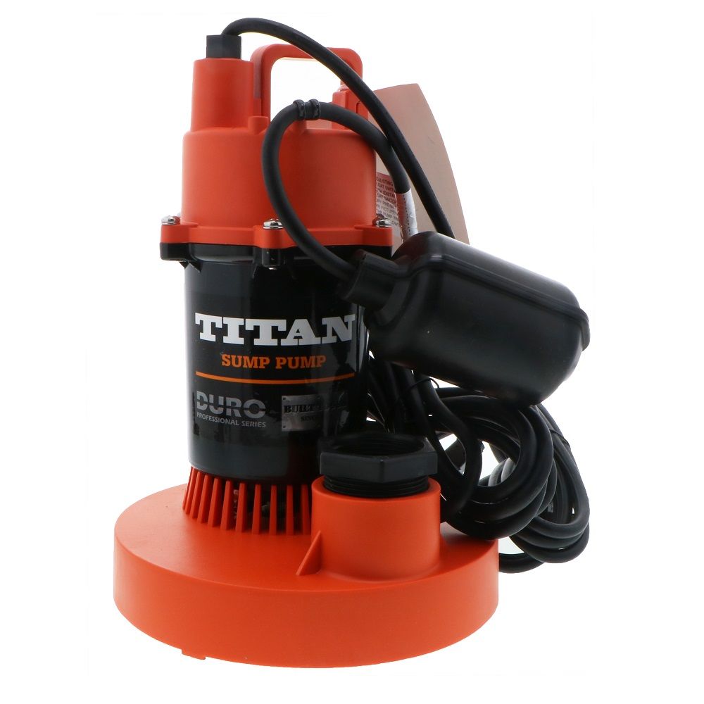 Titan Basement Submersible Sump Pump 1/3 HP - Vertical Float