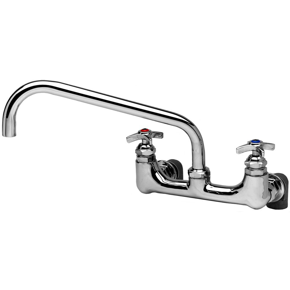 T&S Brass B-0290 Big-Flo Wall Mount Pre-Rinse Spray Faucet w/ 8" Centers and 12" Add-On Swing Nozzel