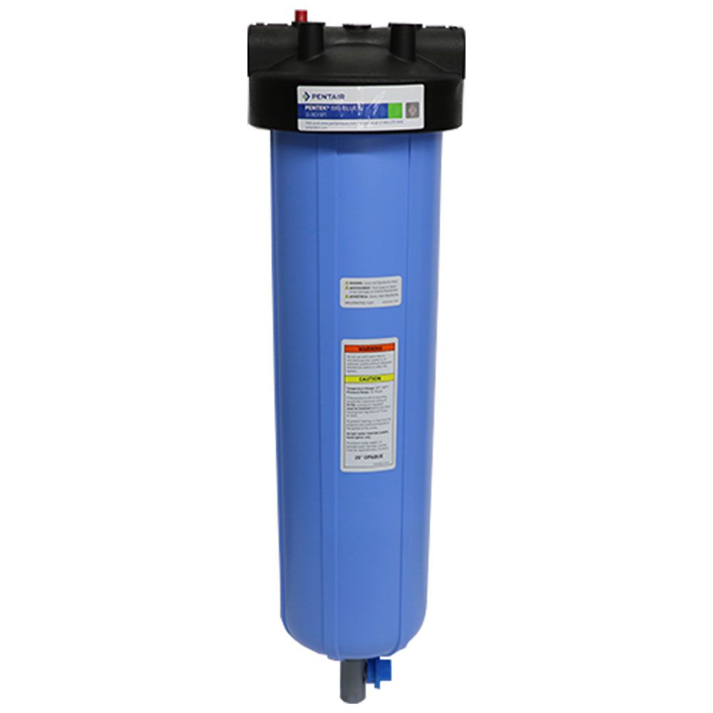 Pentek 20" Big Blue Water Filter Housing with PR and 3/8" Drain Valve