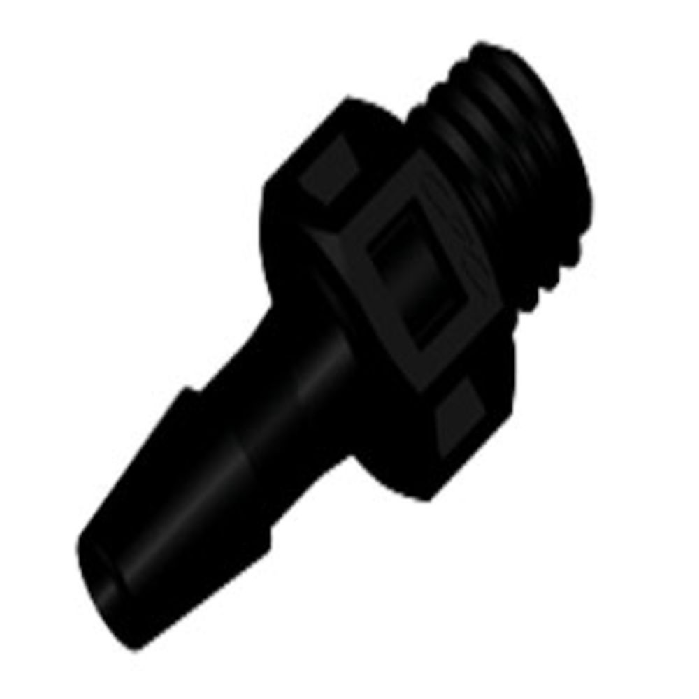 KS431 Straight Fitting Black Nylon 1/4-28 UNF X 1/8 HB