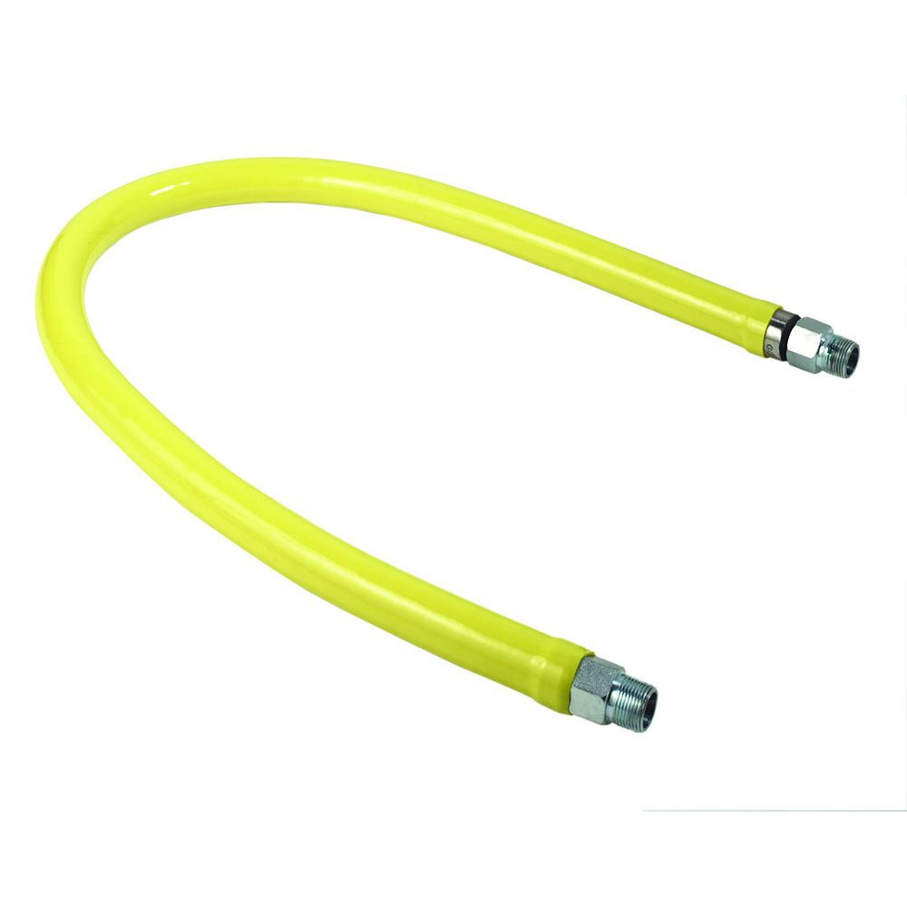T&S Brass HG-2C-48 Safe-T-Link Gas Hose, FreeSpin, 1/2 NPT x 48"L
