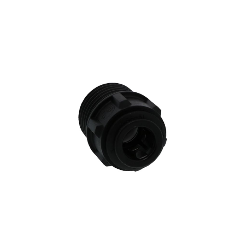 John Guest Male Connector NPTF Black Polypropylene - 3/8 x 1/2 NPTF