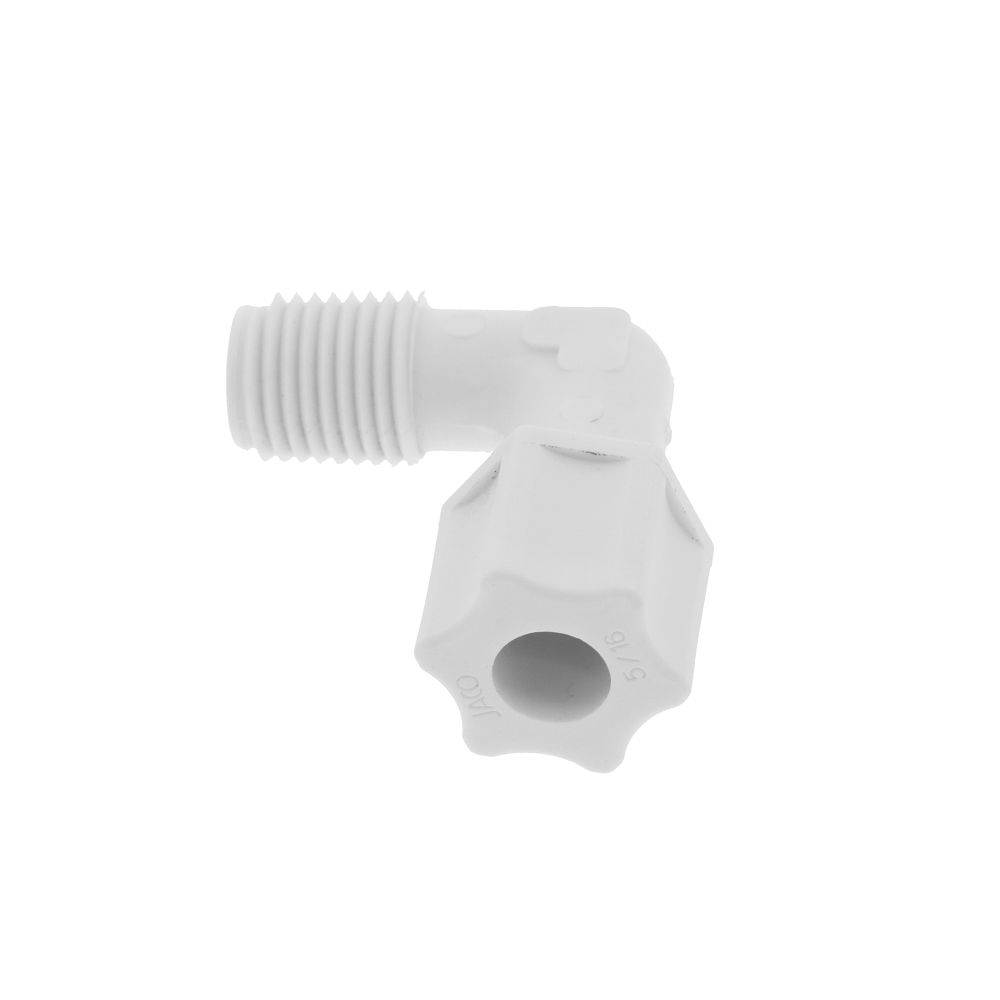JACO 40-5-4-P-O Polypropylene Male Elbow 5/16 OD Tube x 1/4 MPT
