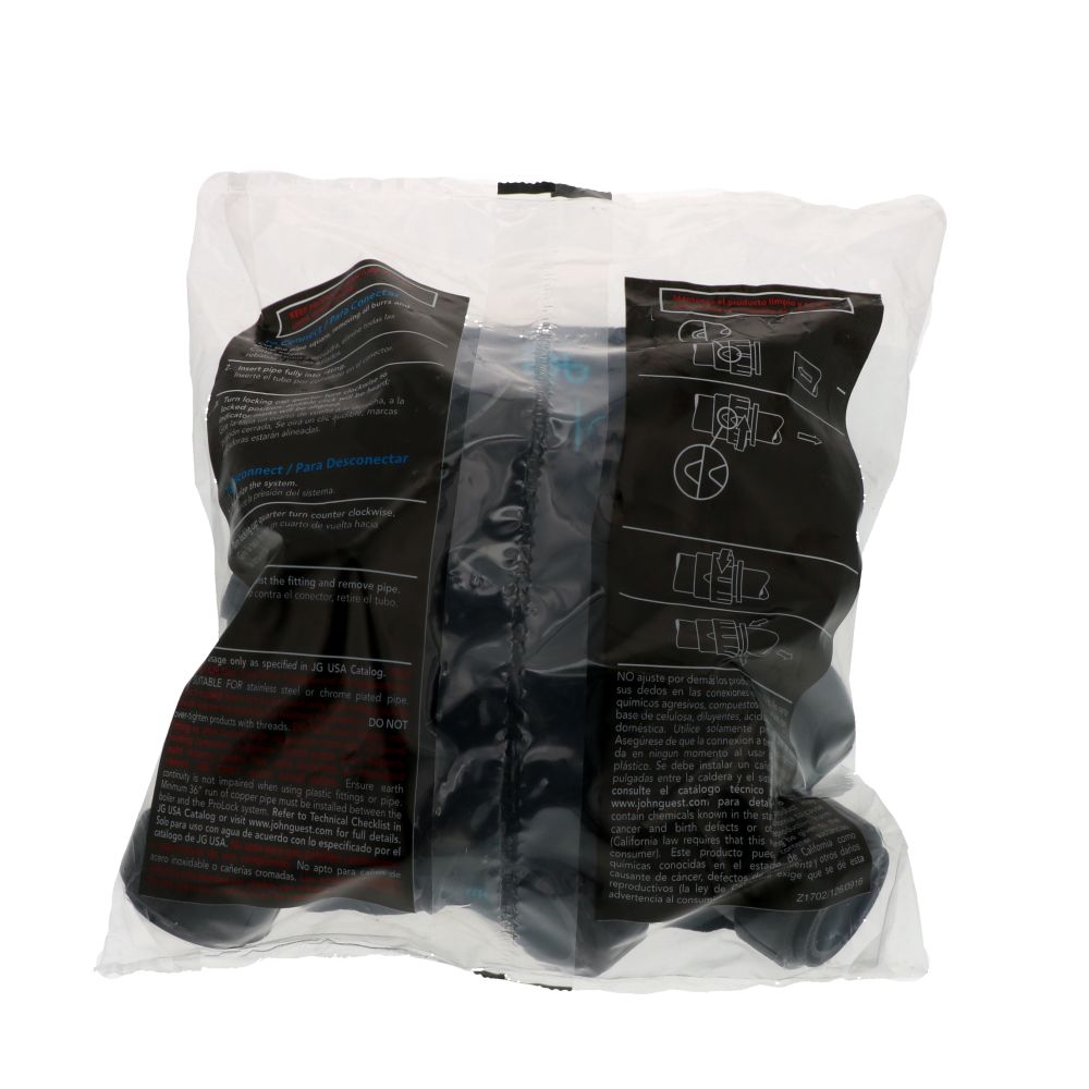 John Guest ProLock Black Union Tee - 3/4 CTS