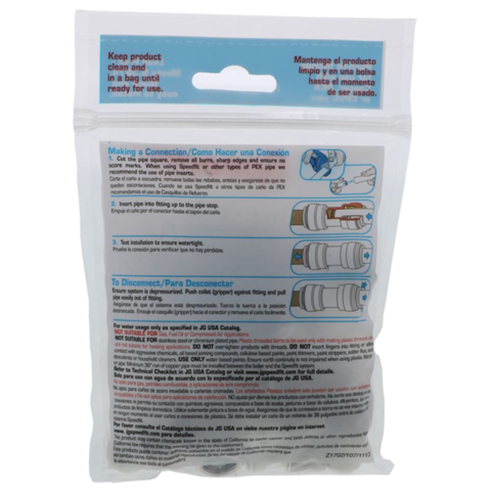 John Guest Female Adapter UNF - 1/4 x 9/16-24 UNEF