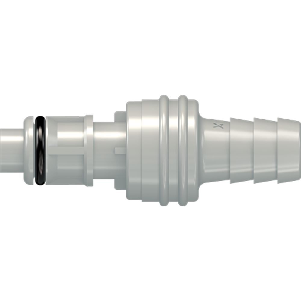 LinkTech 50PP Series Straight Male, Valved, 1/4" HB, Polypropylene, EPDM