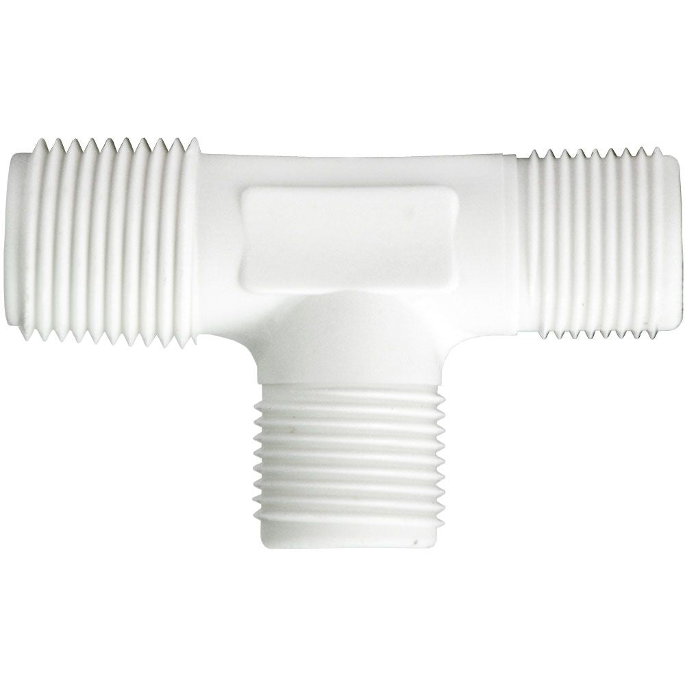JACO 75-6-6-P Polypropylene Male Run Tee 3/8 OD Tube x 3/8 MPT