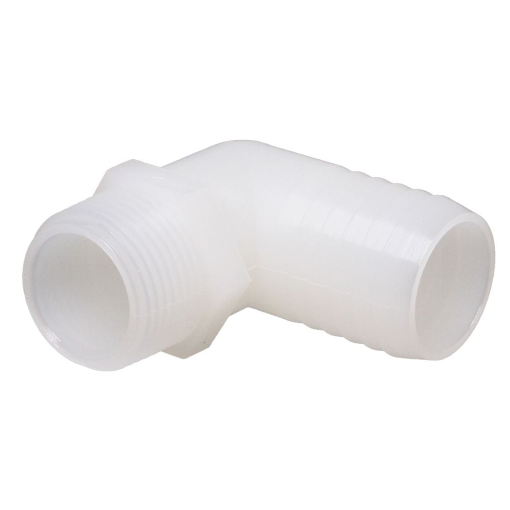 Male Elbow Barb x Male NPT - 1" HB x 1 1/4" MNPT