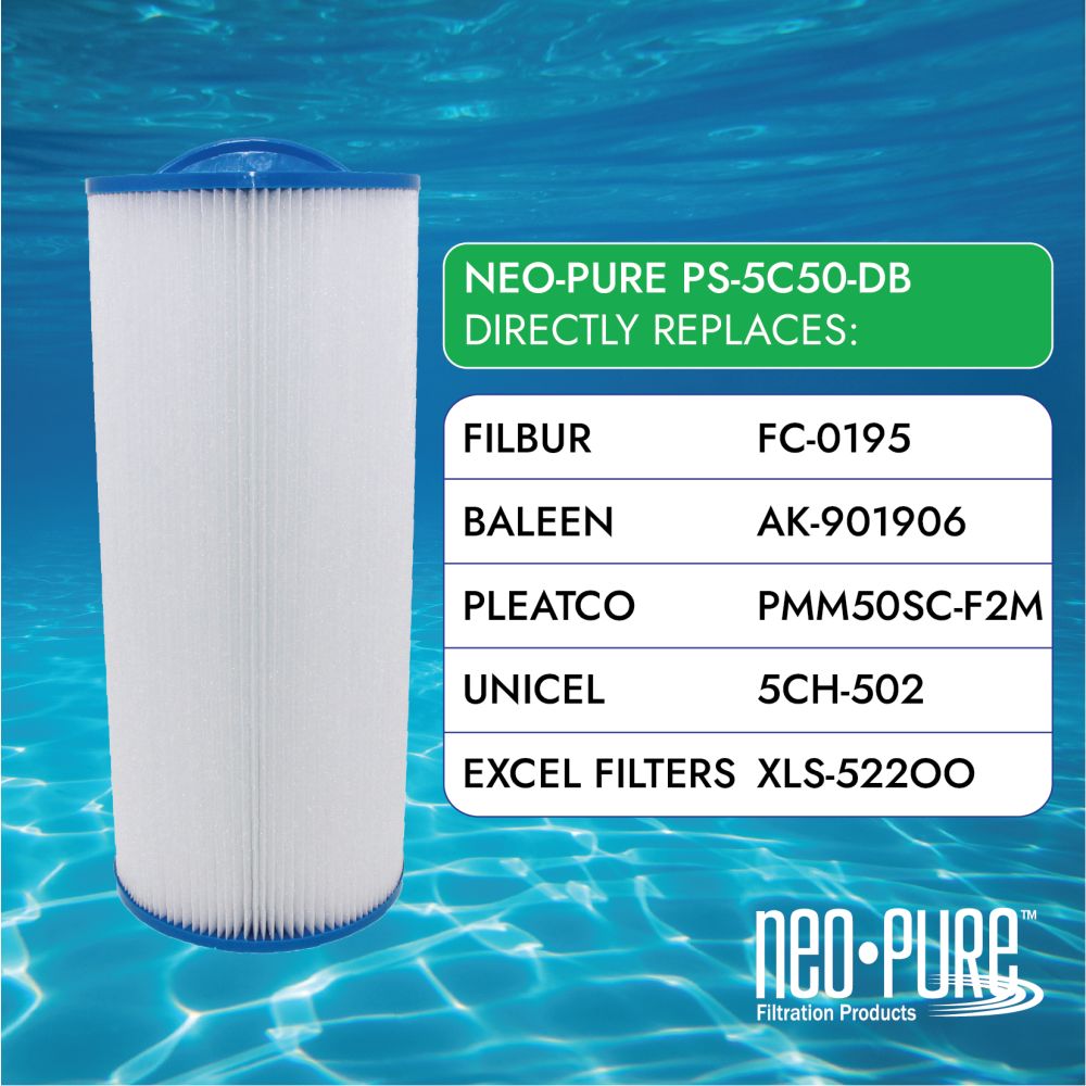 Neo-Pure PS-5C50-DB Pool and Spa Filter 5-3/16" x 12-1/2"