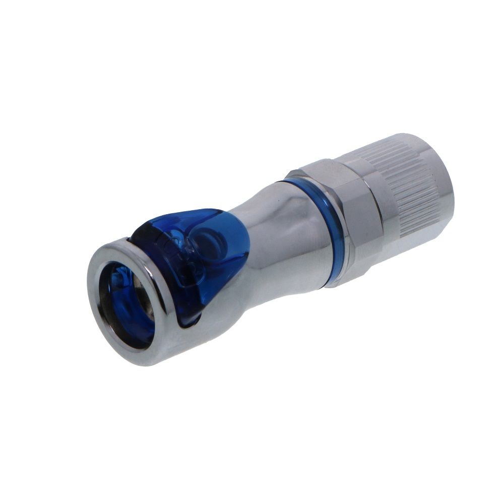 LQ4D13006BLU Valved In-Line PTF Liquid Cooling Coupling Body 3/8 PTF Cool Blue