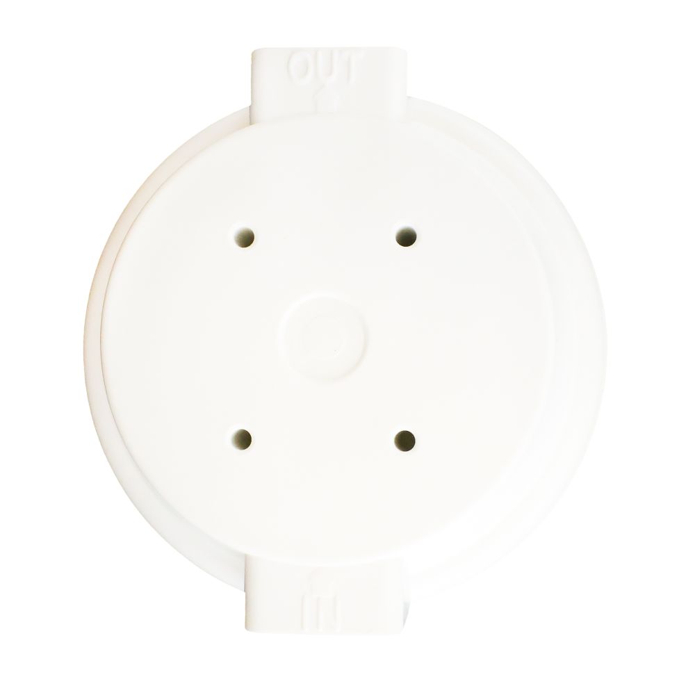 10" Neo-Pure SlimLine Flat Cap Housing NSF White Cap/White Sump 1/2" No Pressure Relief