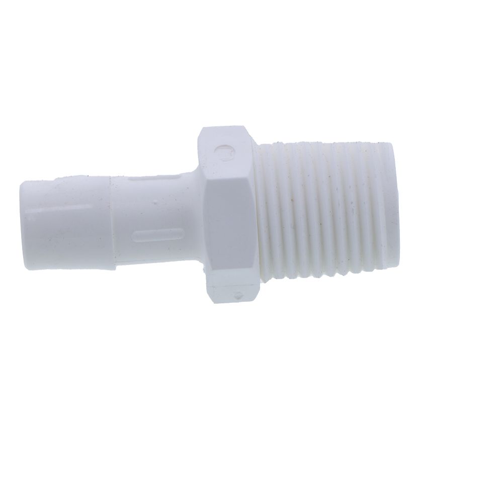 Male Barb Connector Polypropylene - 1/2 ID Barb x 1/2 MNPT