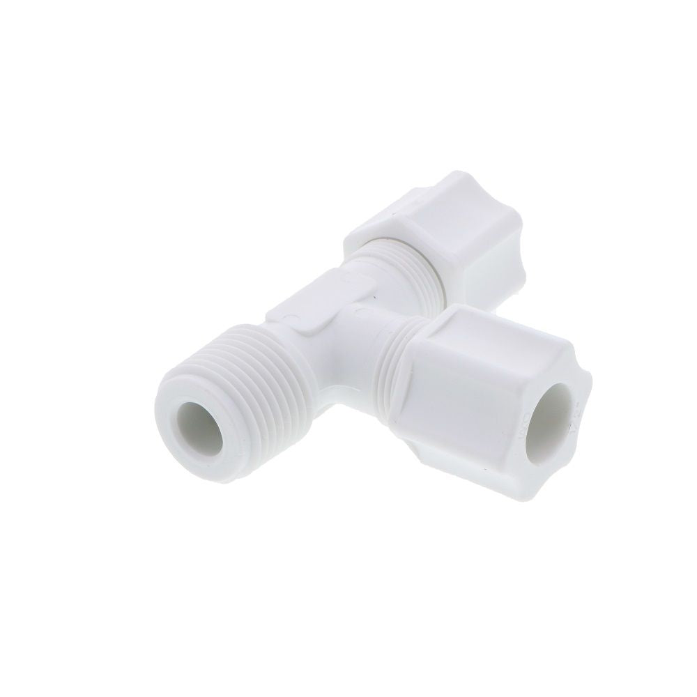 JACO 75-8-8-P-O Polypropylene Male Run Tee 1/2 OD Tube x 1/2 MPT