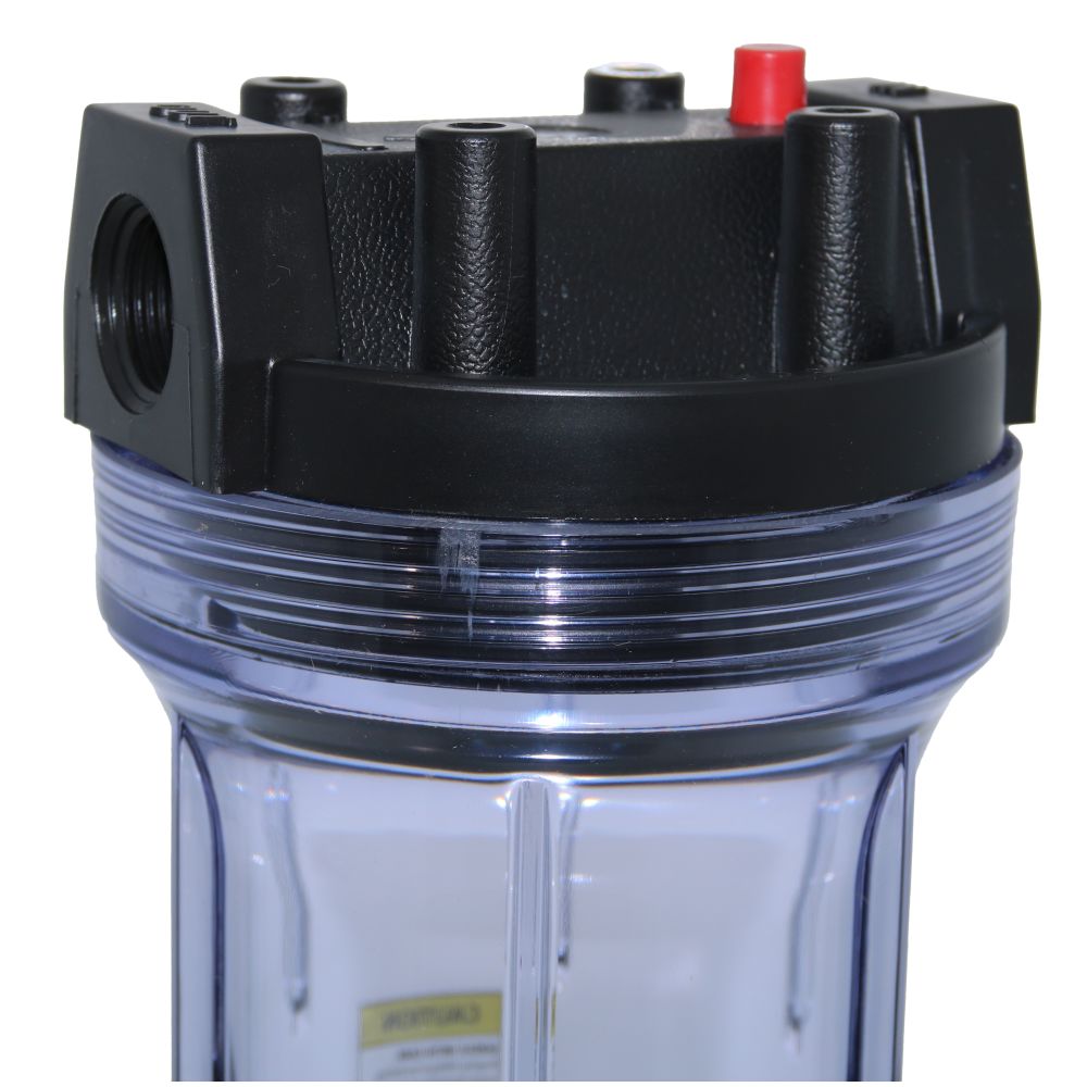 Pentek 150435 10" Standard Water Filter Housing Black/Clear w/ PR - 3/4" FPT