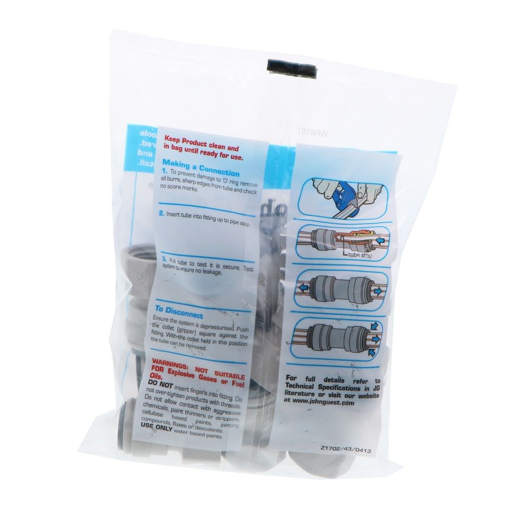 John Guest Female Adapter-Cone End BSPP - 1/2 x 1/2 BSPP