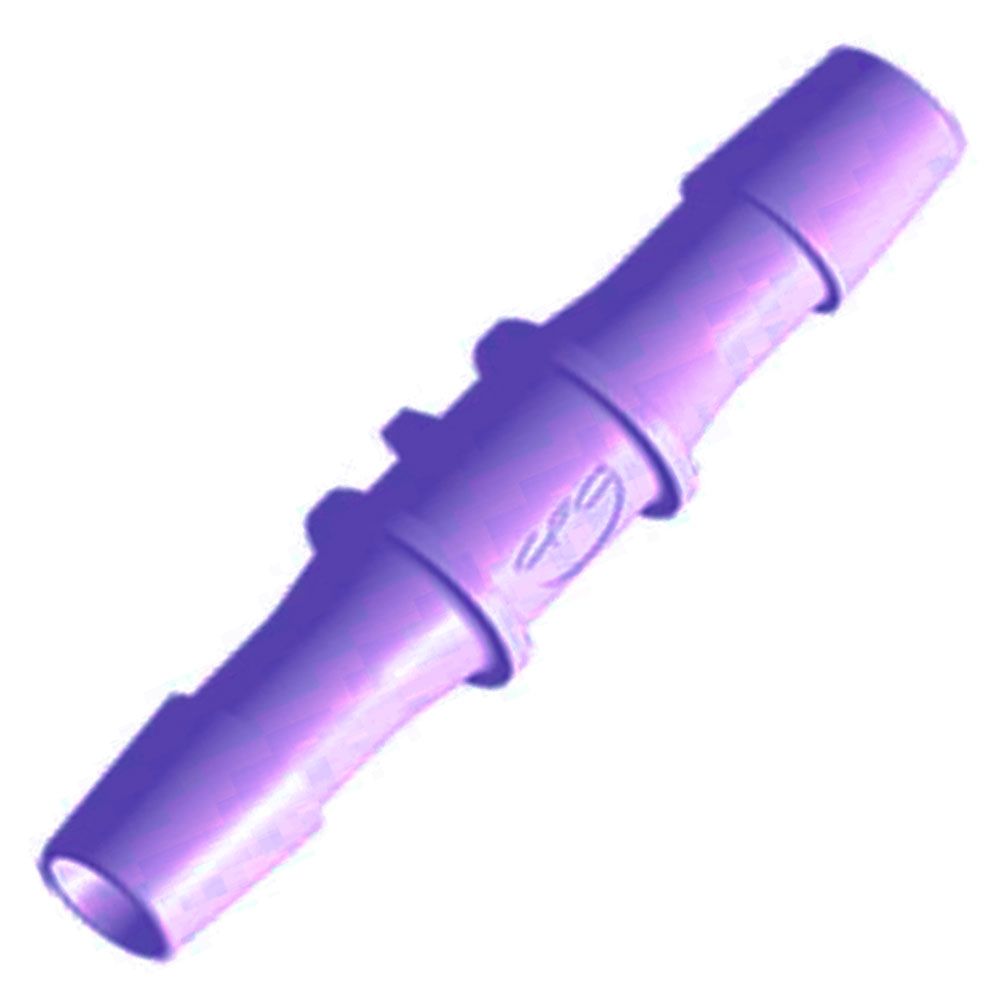 FitQuik Polycarbonate Tube to Tube Straight Fitting Purple - 3/16 ID x 3/16 ID