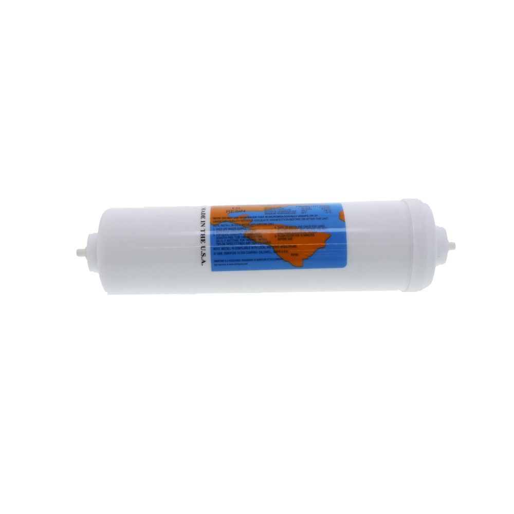 Omnipure Inline K5562-JJ-NRW37 DI Mixbed Resin - 10" x 2.5" Filter - 1/4" Quick Connect