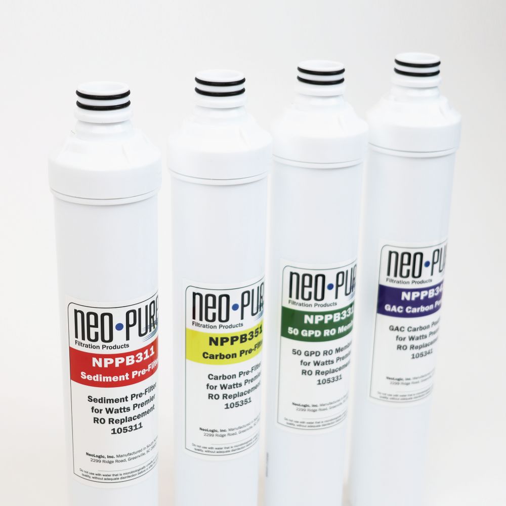 Neo-Pure RO Pure Plus VOC 4 Pack Filter Kit Replacement For Watts Premier 531160