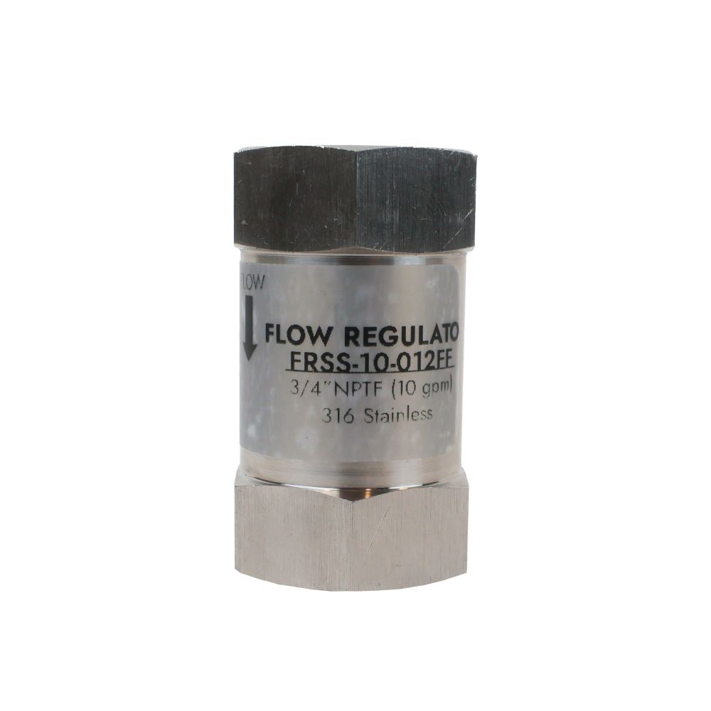 Neo-Pure Stainless Steel Flow Restrictor 10 GPM 316SS 3/4" FPT x FPT