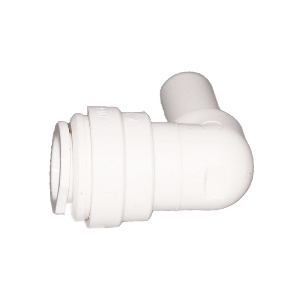 John Guest Stem Elbow Connector Polypro - 1/4 Stem x 1/4
