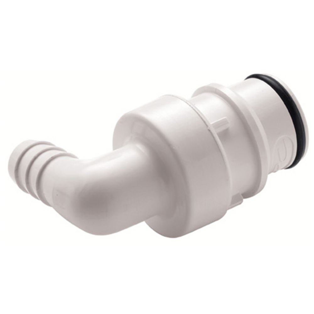 HFC23635 Non-Valved Elbow Hose Barb Coupling Insert 3/8 ID Barb