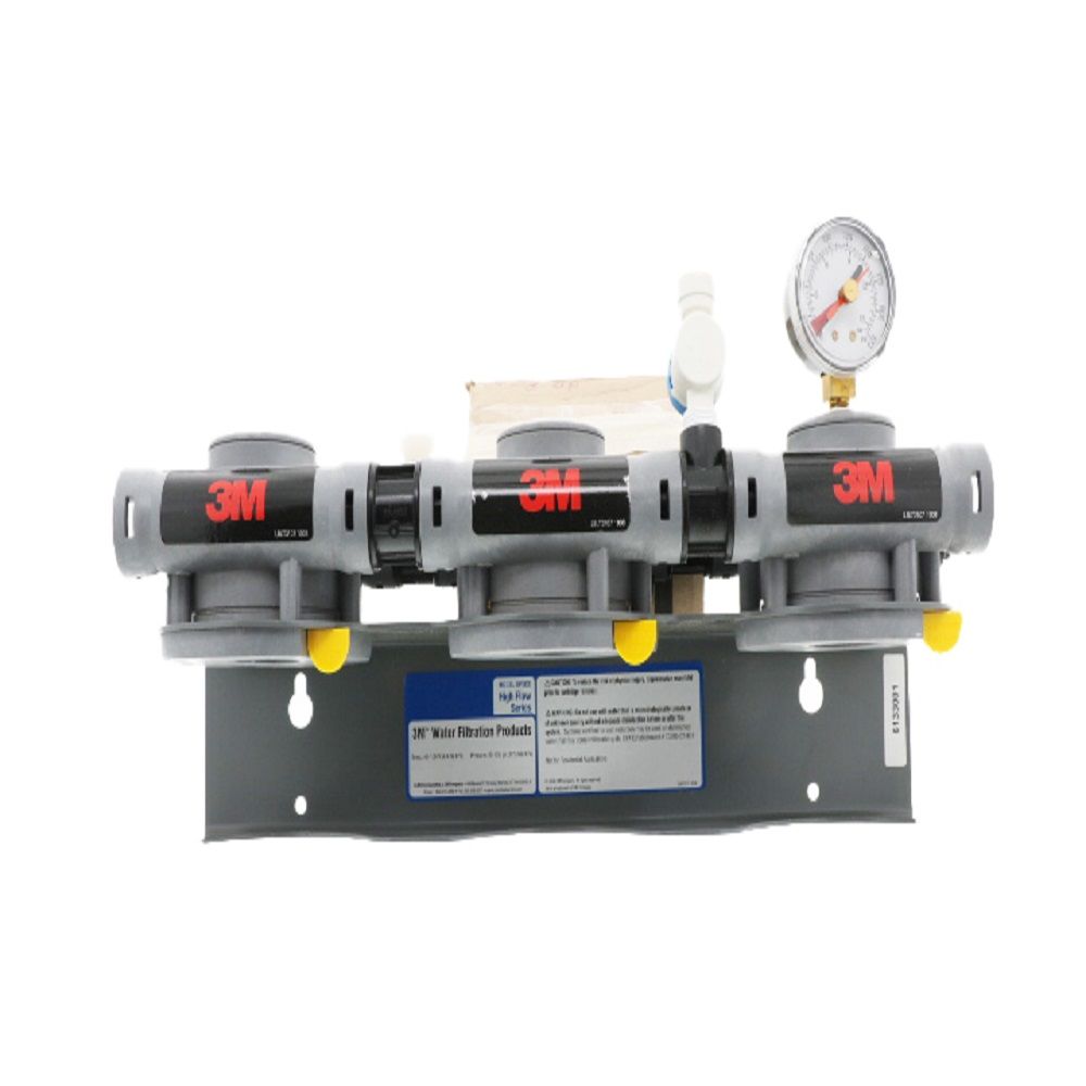 3M Water Filtration DP3 3/4" MNPT Inlet & Outlets, Triple Head, Dual Outlets