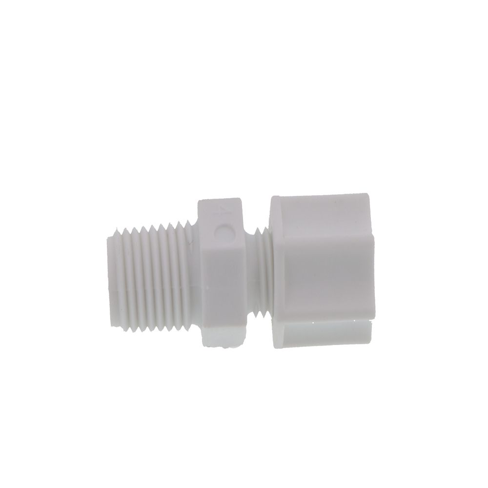 JACO 10-4-4-P-O Polypropylene Male Connector 1/4 OD Tube x 1/4 MPT