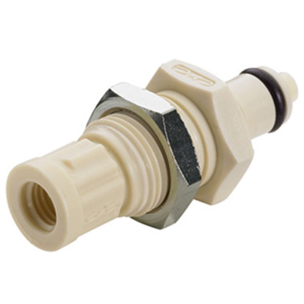 PMCD48042812 Valved Panel Mount Female Thread Coupling Insert 1/4-28 UNF