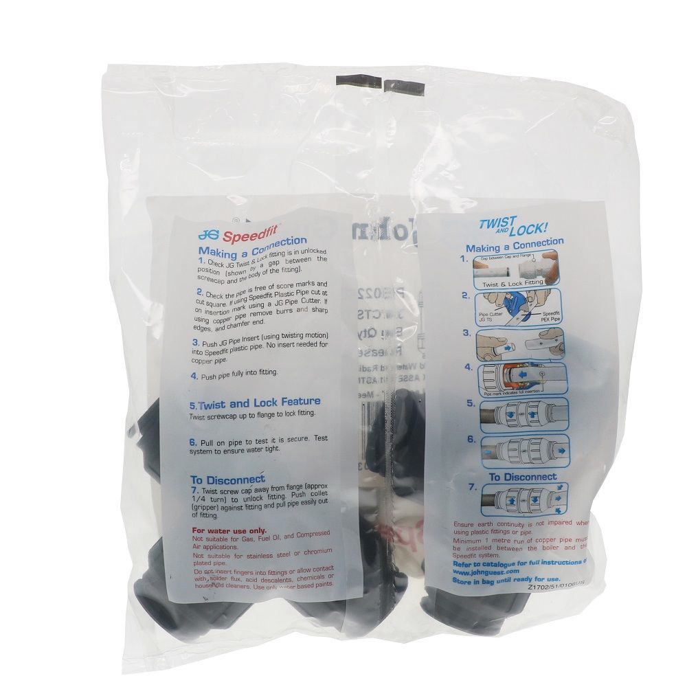 John Guest Black Union Tee - 3/4 CTS