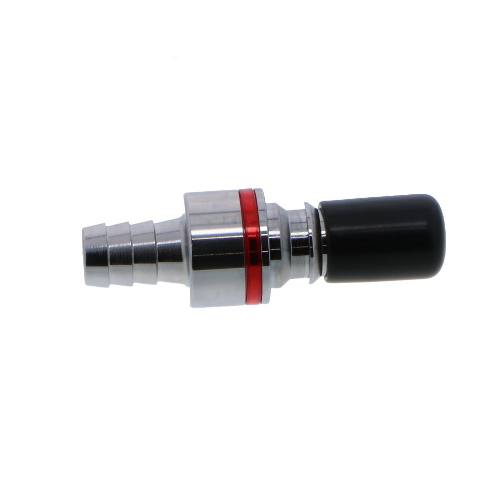 LQ4D22006RED Valved In-Line Liquid Cooling Coupling Insert 3/8 ID Barb Warm Red