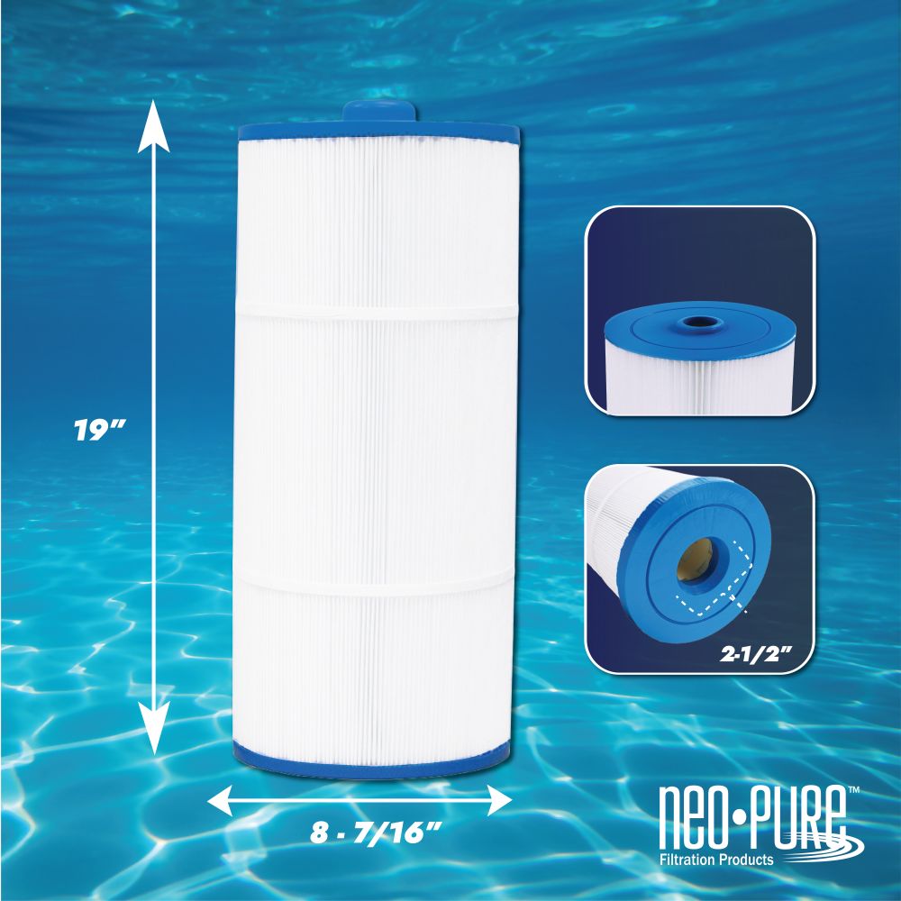 Neo-Pure PS-8H125-HF Pool and Spa Filter 8-7/16" x 19"