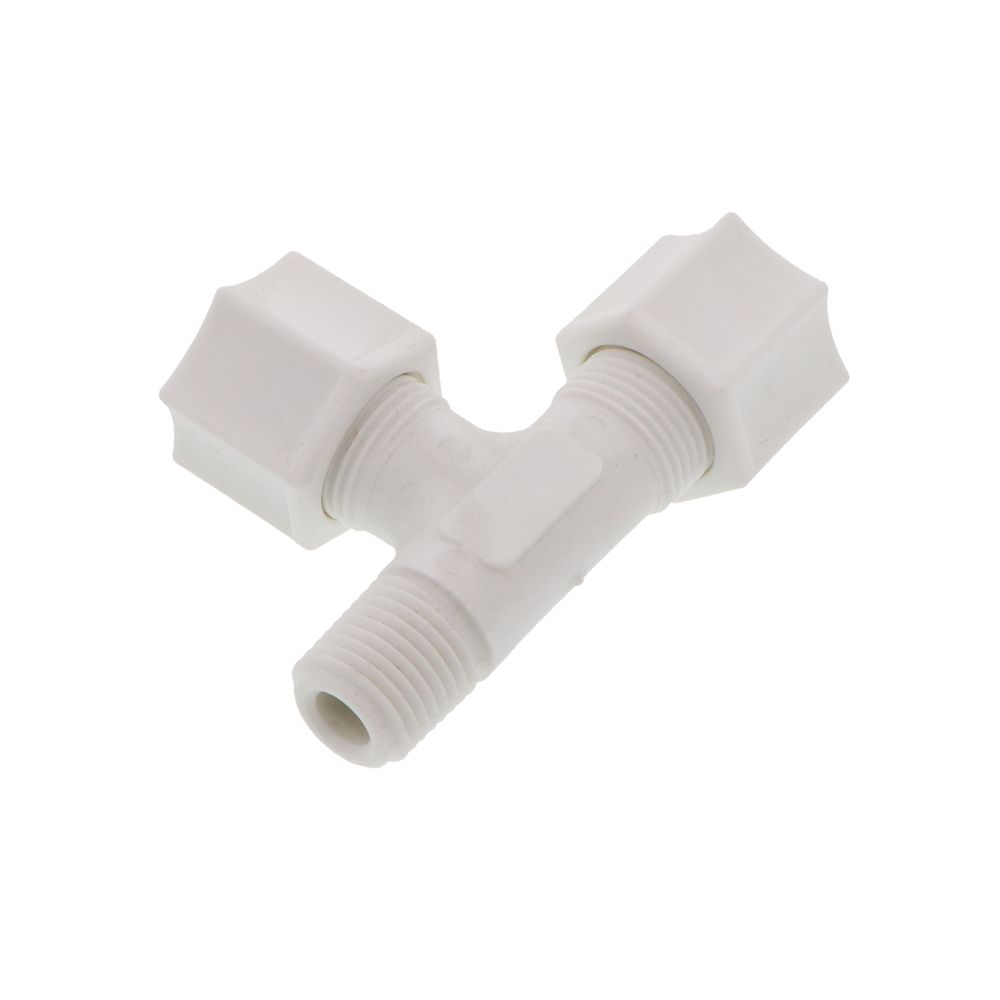 JACO 75-6-4-P-PG Polypropylene Male Run Tee 3/8 OD Tube x 1/4 MPT