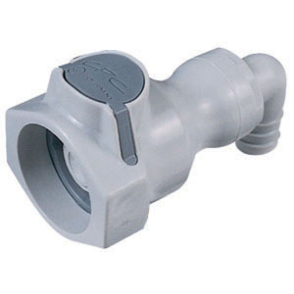 UDC Valved Elbow Hose Barb Coupling Body - 1/2 ID Barb Silicone O-Ring