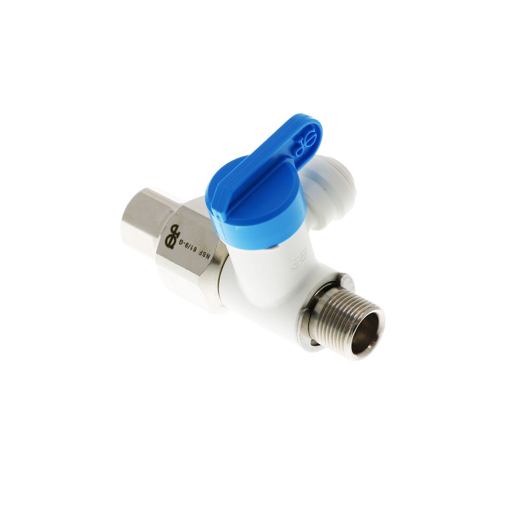 John Guest Angle Stop Adapter Valve Lead-Free - 1/2 x 3/8 x 1/4