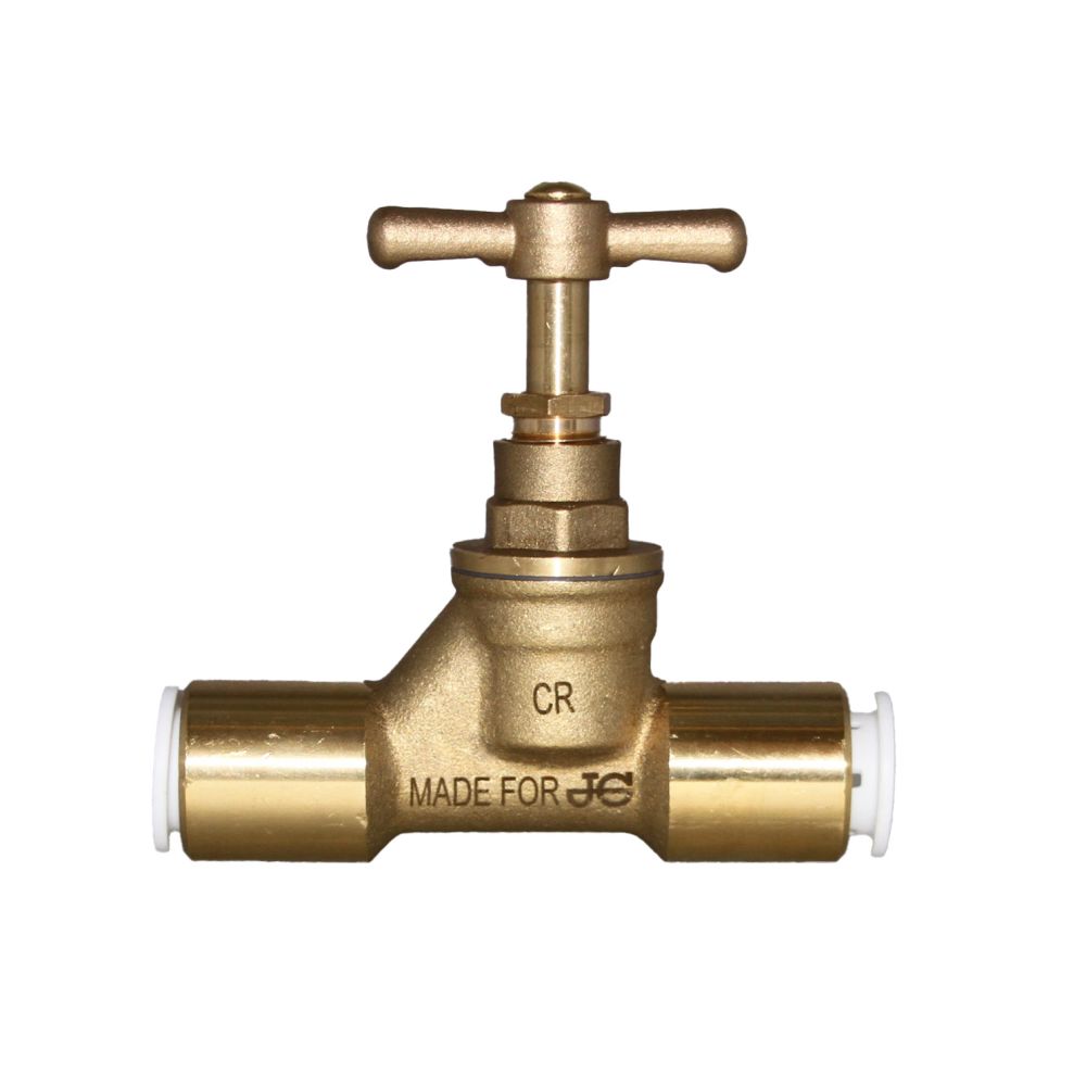 John Guest Brass Stop Valve - 15mm
