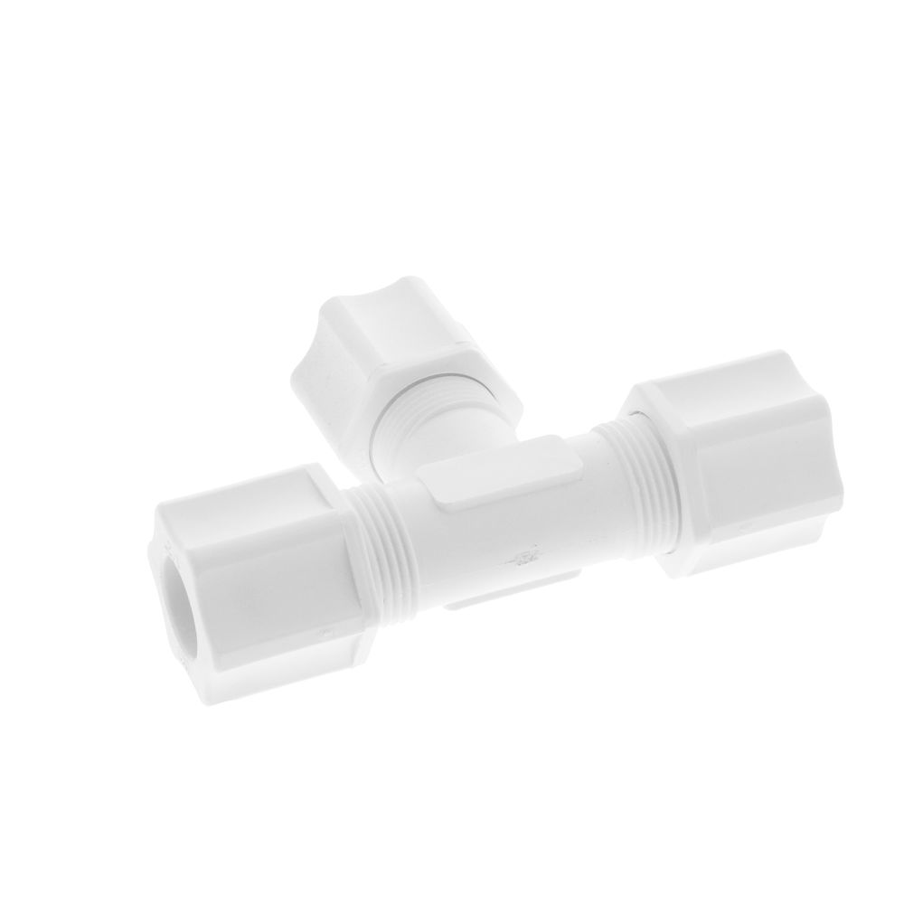 JACO 70-8-P-O Polypropylene Union Tee 1/2 OD Tube x 1/2 OD Tube x 1/2 OD Tube