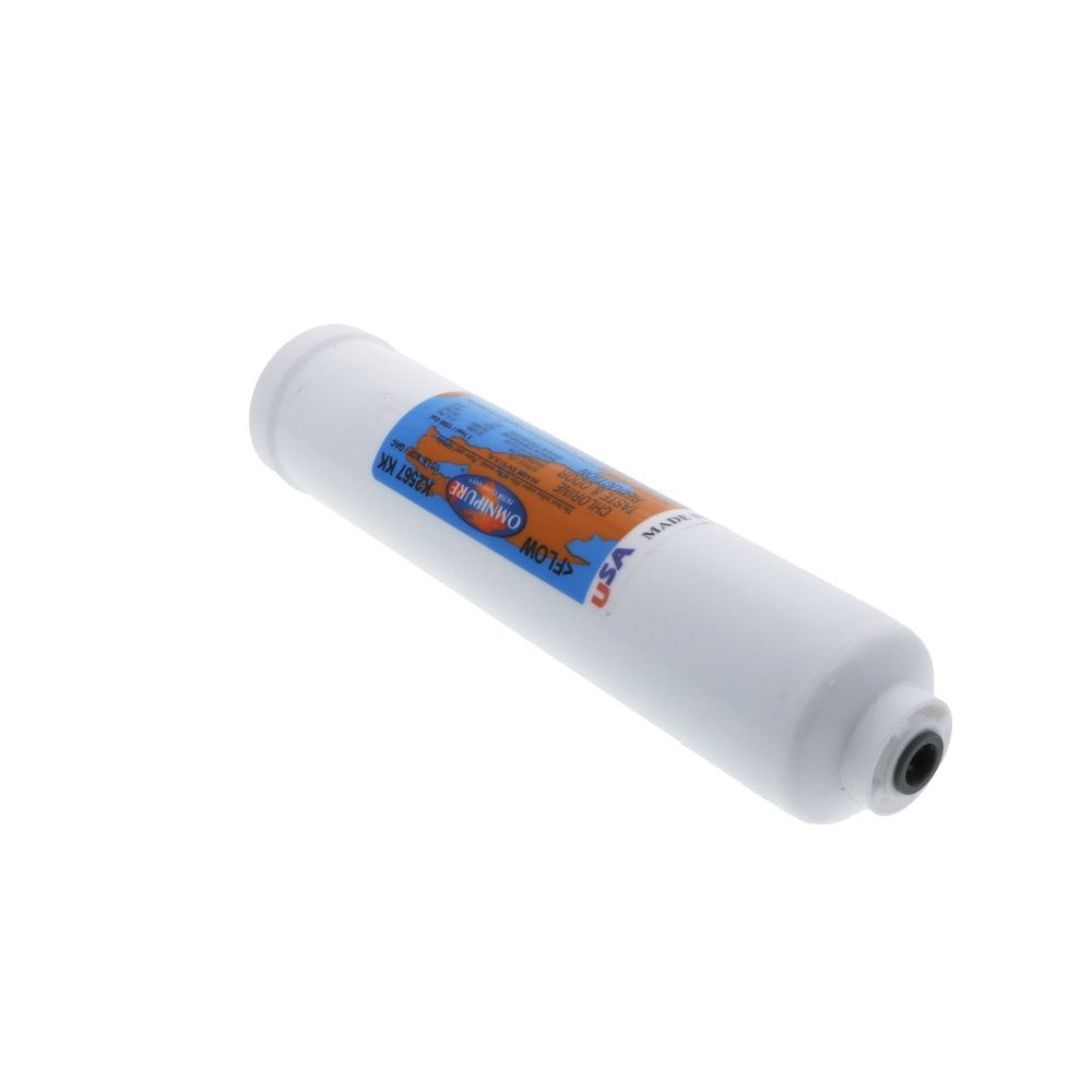 Omnipure Inline K2567-KK GAC + 0.5lb KDF 55 - 10" x 2" Filter - 3/8" Quick Connect
