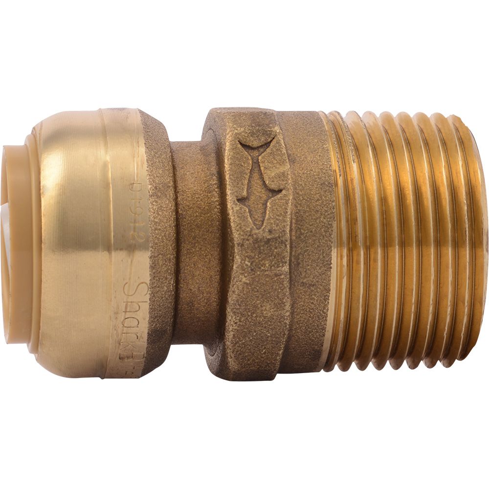 SharkBite® U139LF Lead-Free Brass Push-to-Connect Male Adapter - 3/4" x 1" MPT