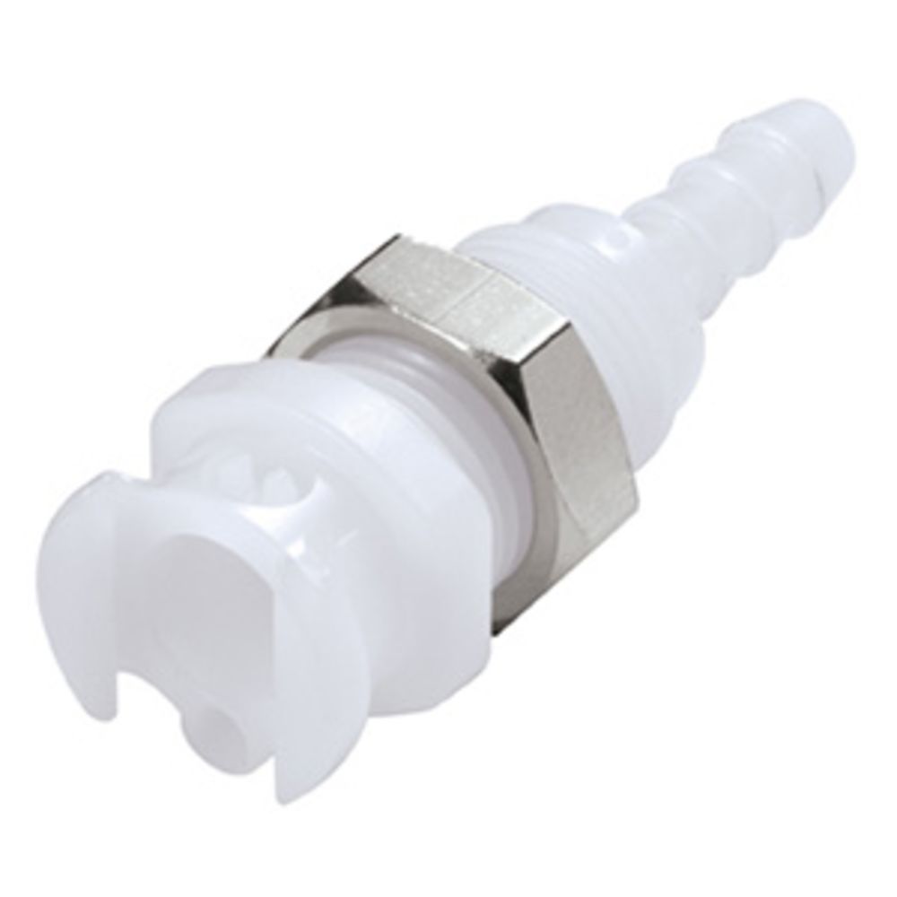 Multi-Mount Non-Valved Hose Barb Coupling Body - 3/16 ID Barb Acetal