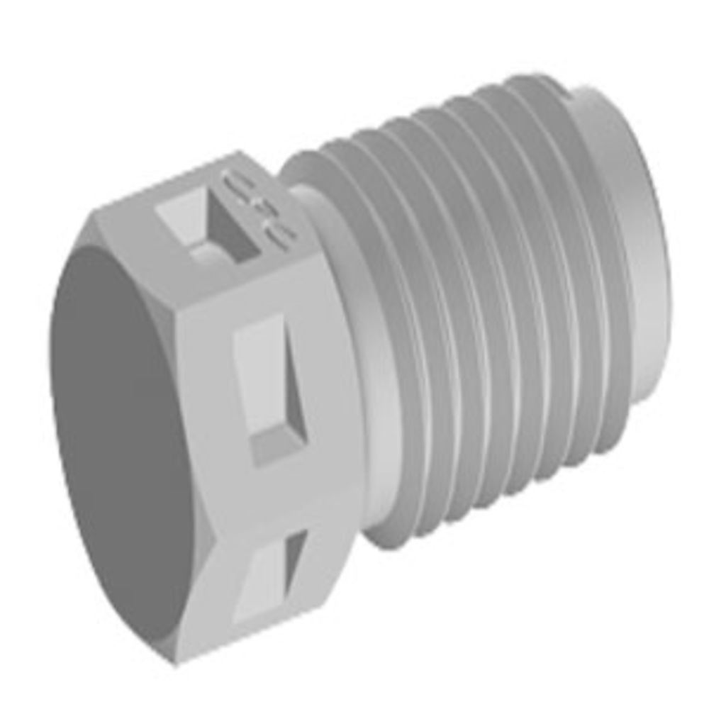 N2P Plug Fitting Natural Polypropylene 1/16 NPT