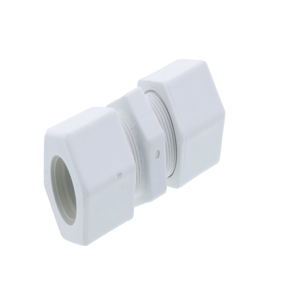 JACO 15-10-P-PG Polypropylene Union Connector 5/8 OD Tube x 5/8 OD Tube