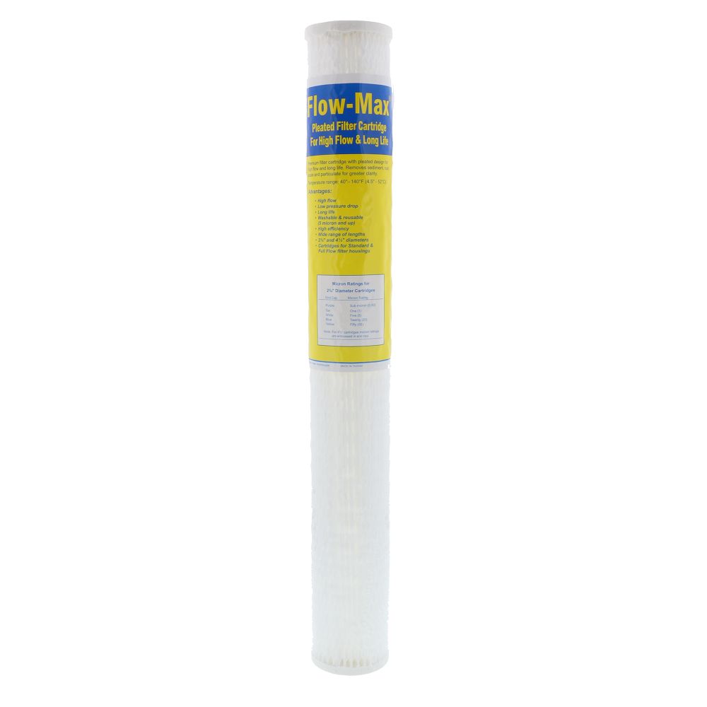 20" x 2-3/4" Flow-Max Pleated Poly - 5 mic