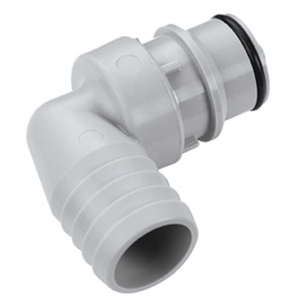 HFCD231212 Valved Elbow Hose Barb Coupling Insert 3/4 ID Barb